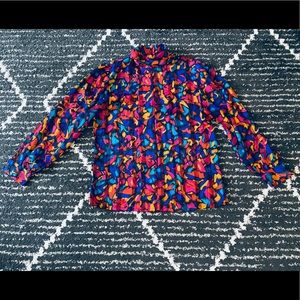 Colorful vintage paint blouse
